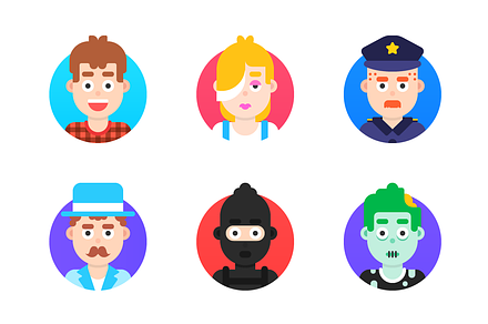 Flat avatars