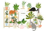 Plants in pots. Vector constructor., an Animal Illustration by anna khramtsova (Thumbnail 6 of 12)