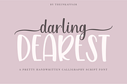 Darling Dearest Script Font, a Script Font by theinkaffair (Thumbnail 1 of 7)