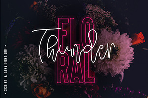 Floral Thunder Font Duo