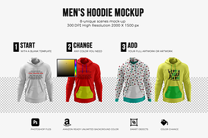 Men's Hoodie Mockups