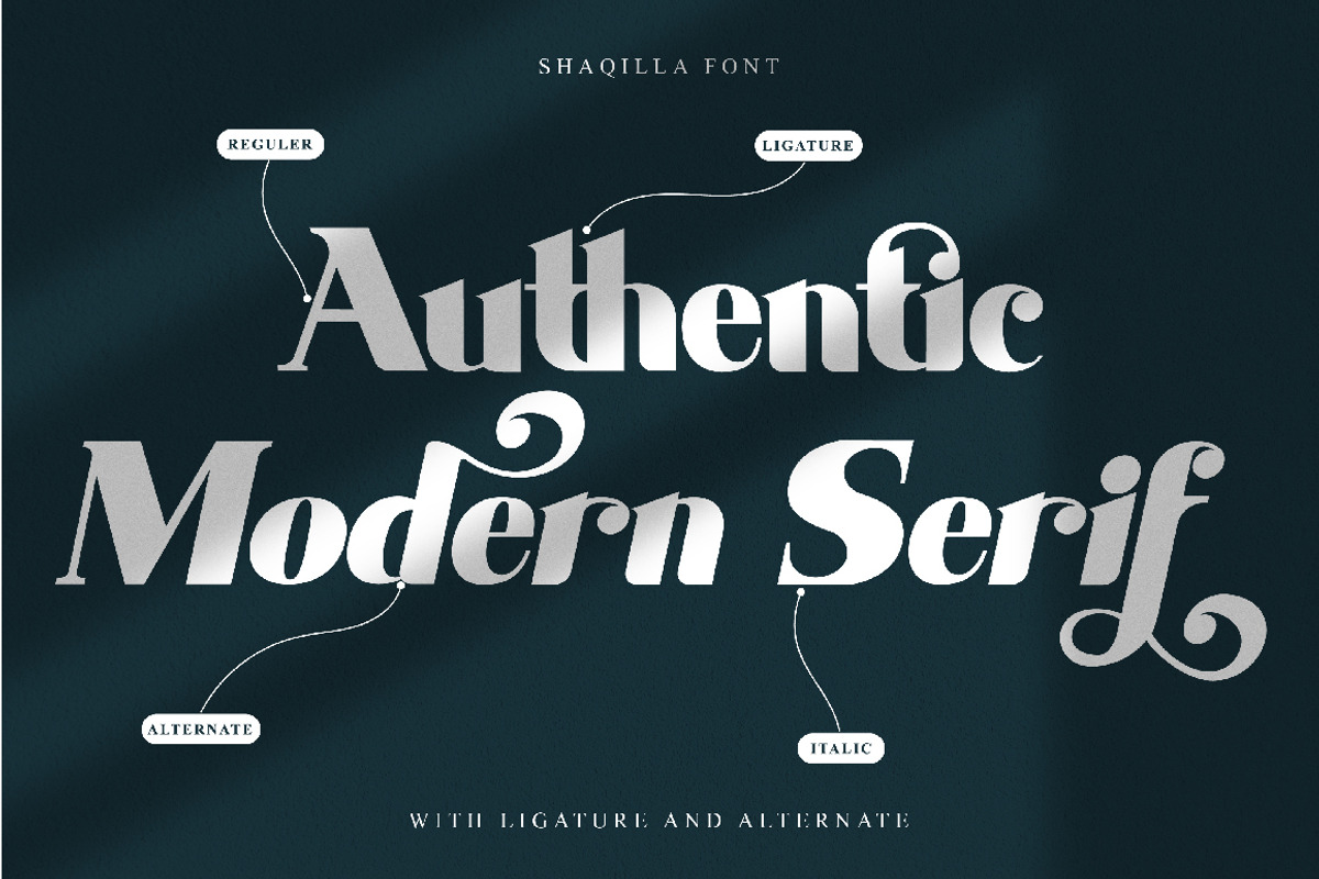 Shaqilla - modern serif, a Serif Font by ribethstudio (Photo 2 of 15)
