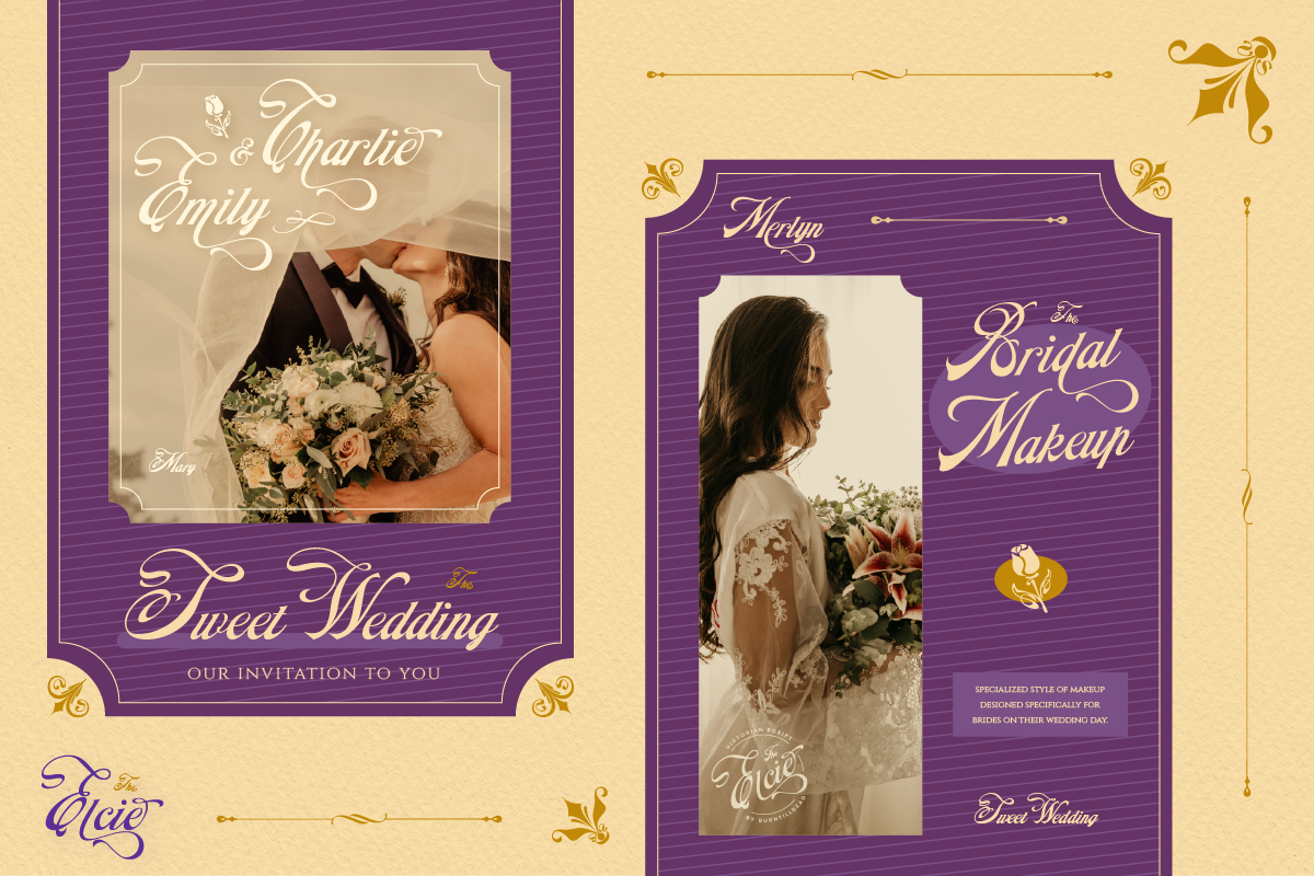 Elcie, a Script Font by Burntilldead (Photo 7 of 14)