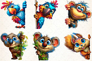 Quirky Animals Peeking, an Illustration by DreamCafeArt (Thumbnail 8 of 8)