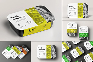 Food Container Mock-up, a Packaging Mockup by zippypixelstudio