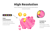 Animated Finance Stickers, a Duotone Icon by Vectors Market (Thumbnail 3 of 6)