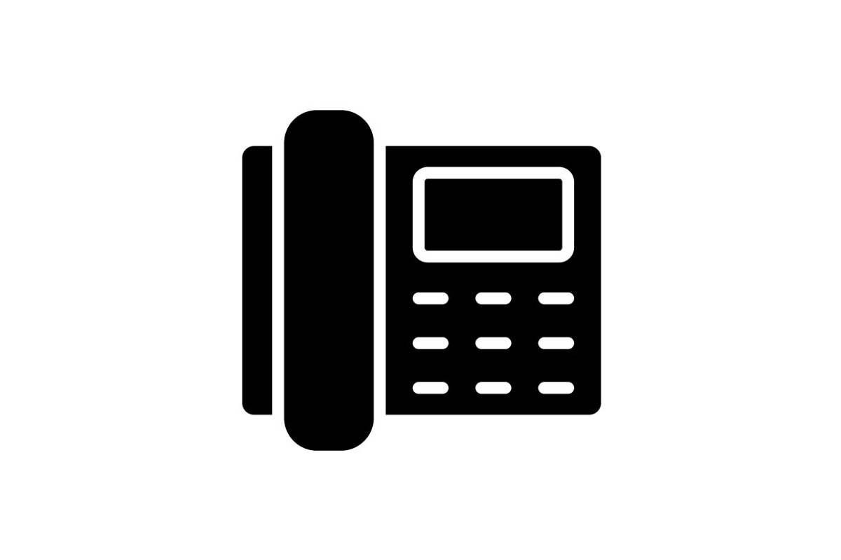 Telephone black glyph icon, an Icon by IMG Visuals