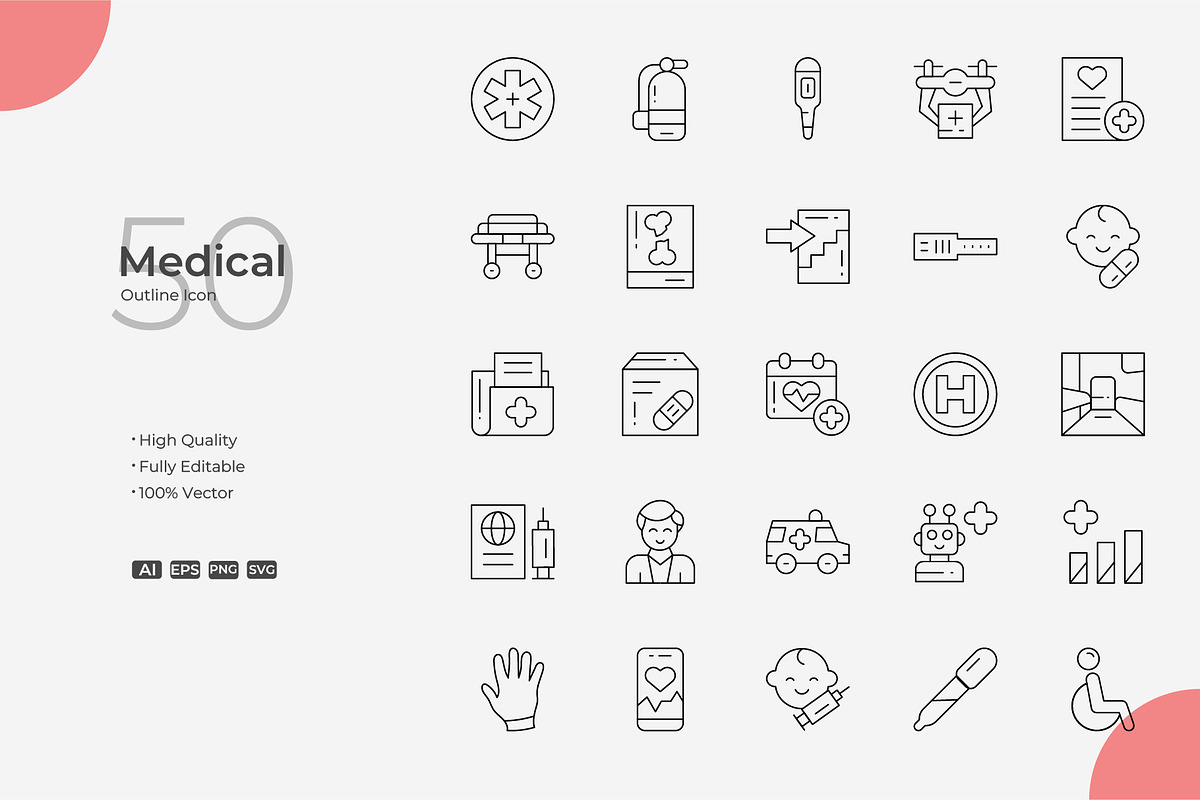 Medical Outline Icons, an Outline Icon by Bloodline