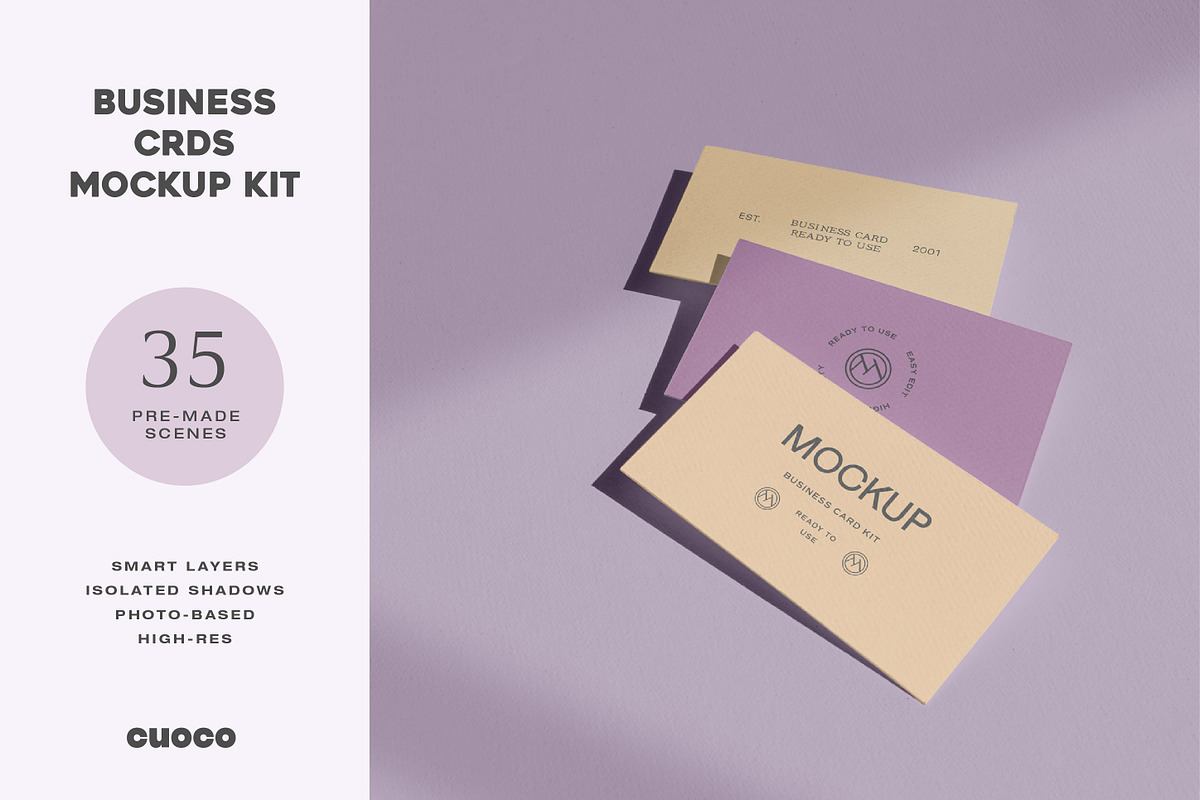 Business Cards Mockup Kit, a Product Mockup by Cuoco (Photo 1 of 14)