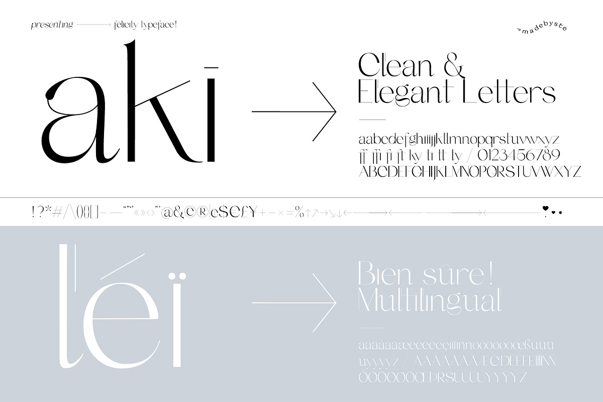 FELICITY — 3 ELEGANT FONTS, a Sans Serif Font by Madebysté. (Photo 5 of 9)