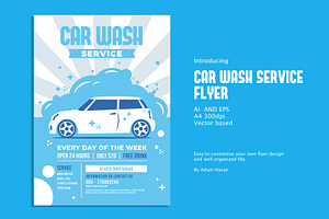 Car Wash Service flyer, a Flyer Template by AdamHasan