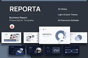Business Report PowerPoint Template, a Presentation Template by New Coral Design (Thumbnail 1 of 6)