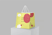 Square Kraft Shopping Bag Mockup, a Packaging Mockup by megostudi0 (Thumbnail 2 of 7)