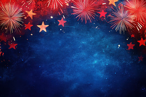 Festive Fireworks and Stars Celebrat, a Photo by Pixeness Studio