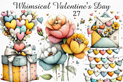 Whimsical Valentine's Day Clipart, an Illustration by Craft Nest (Thumbnail 1 of 11)