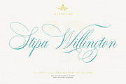 Stipa Willington, a Script Font by Alcode (Thumbnail 1 of 11)