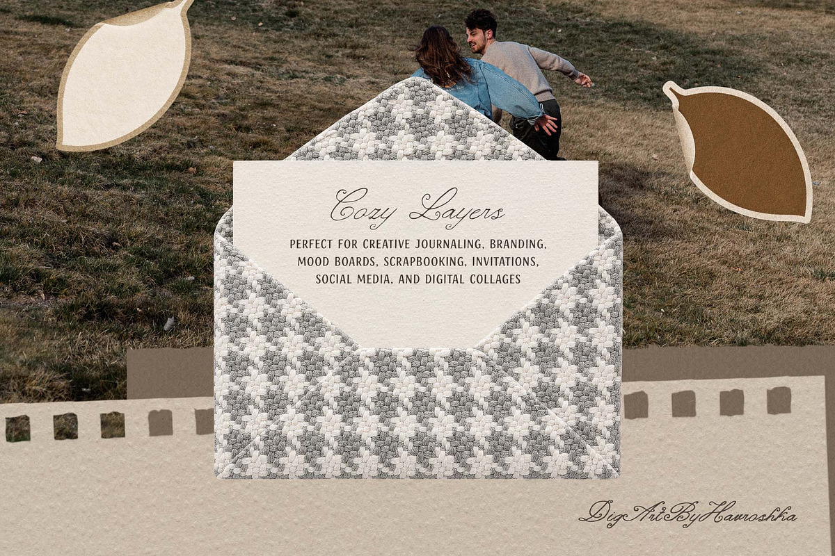 Cozy Textile Stationery Kit, an Object Graphic by DigARTbyHavroshka (Photo 4 of 12)