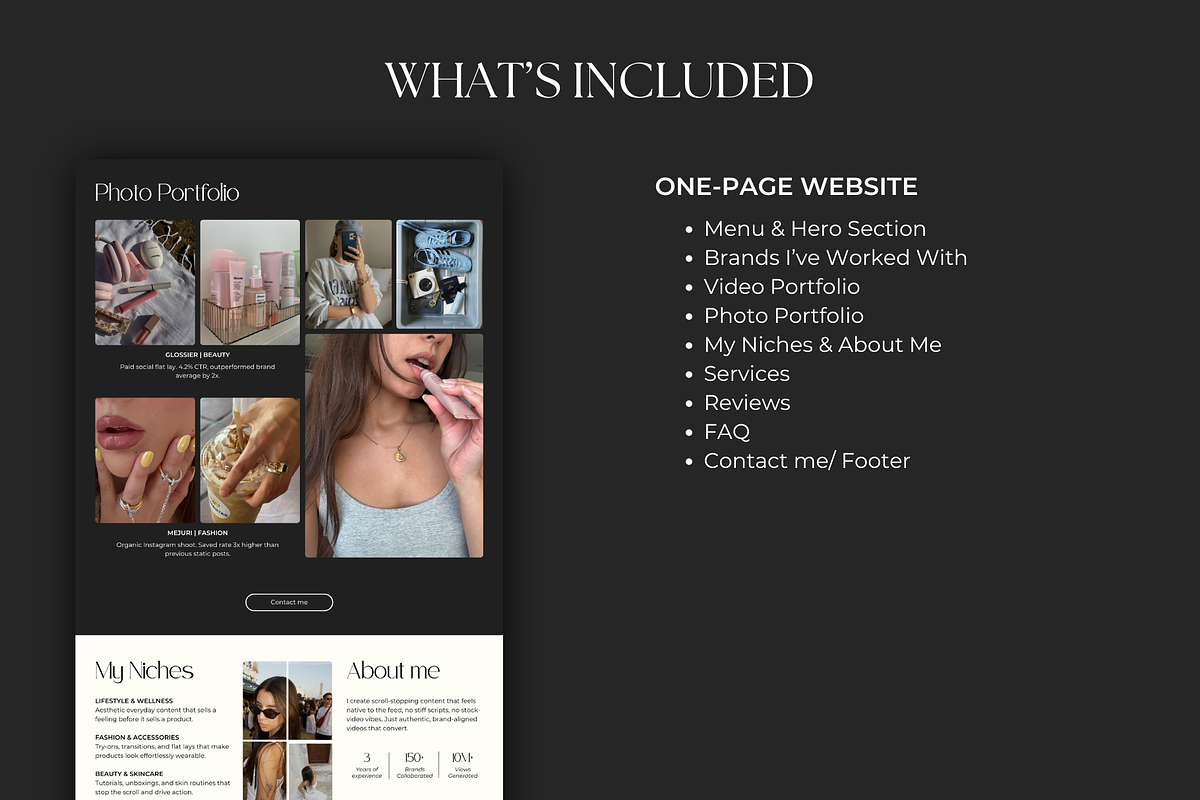 UGC Portfolio Website for Canva, an App Template by Meraki Templates (Photo 4 of 7)