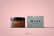 Amber Cosmetics Pot & Box Mock-Up, a Packaging Mockup by TSOBG (Thumbnail 12 of 21)