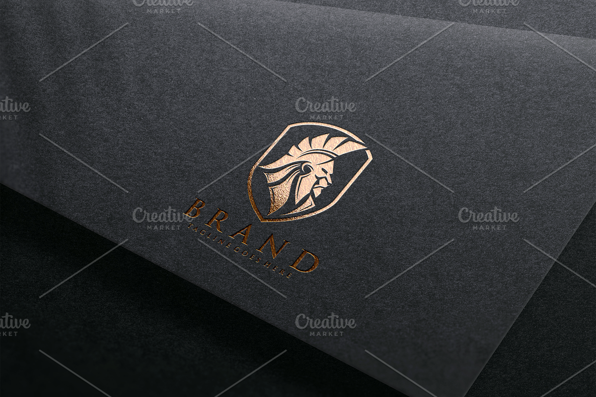Golden Spartan Lion Crest Logo, a Branding & Logo Template by VectorCrow (Photo 6 of 6)