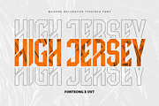 High Jersey - Modern Decorative Font, a Serif Font by overlaytemplates (Thumbnail 1 of 7)