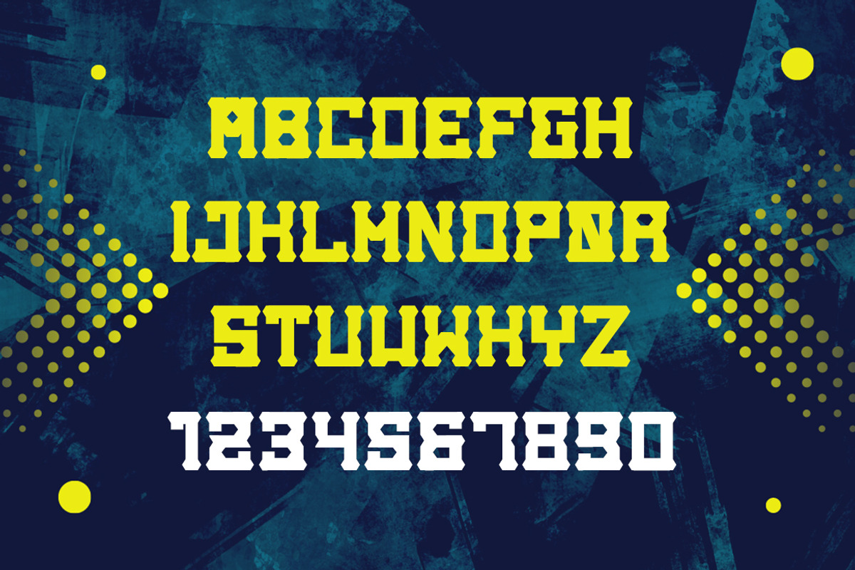Mevhaizok - Modern Sports Font, a Sans Serif Font by Dhabee (Photo 8 of 8)