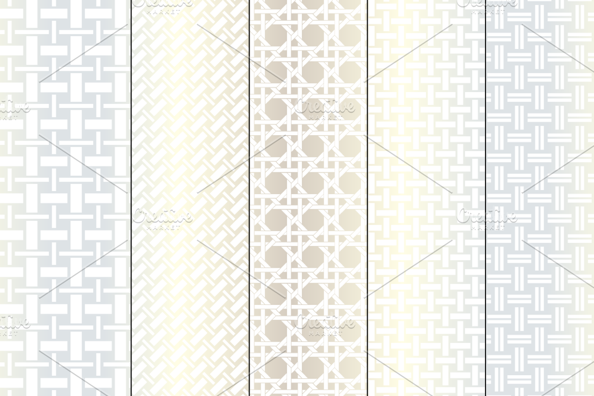 Seamless Metallic Lattice Patterns preview 5