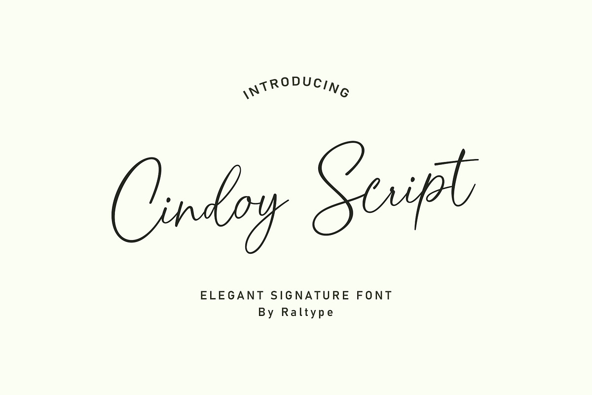 Cindoy Script, a Script Font by Realtype (Photo 1 of 7)