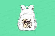 Cute Kawaii Dogs Couples Love, an Animal Illustration by Palau (Thumbnail 5 of 12)