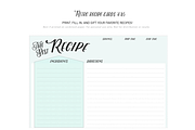 4x6 Retro Fill in Recipe Cards, a Card Template by OhEverythingHandmade (Thumbnail 2 of 2)