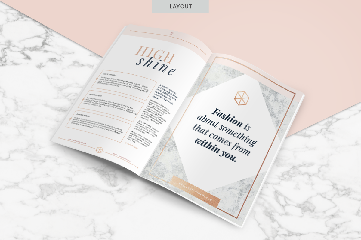 ROSE GOLD Magazine | Indd & Psd, a Magazine Template by Marigold Studios (Photo 5 of 8)