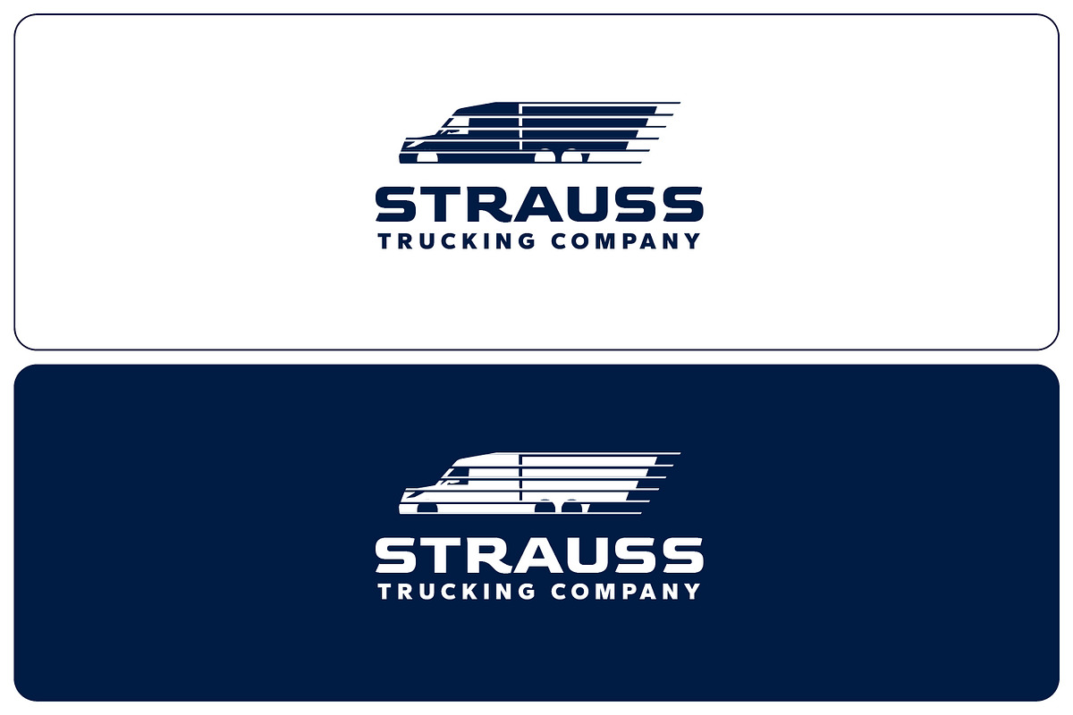 Minimal Semi Truck Logo preview 2