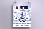 Winter Season Sport Poster Template, a Flyer Template by MightyDesign (Thumbnail 1 of 8)
