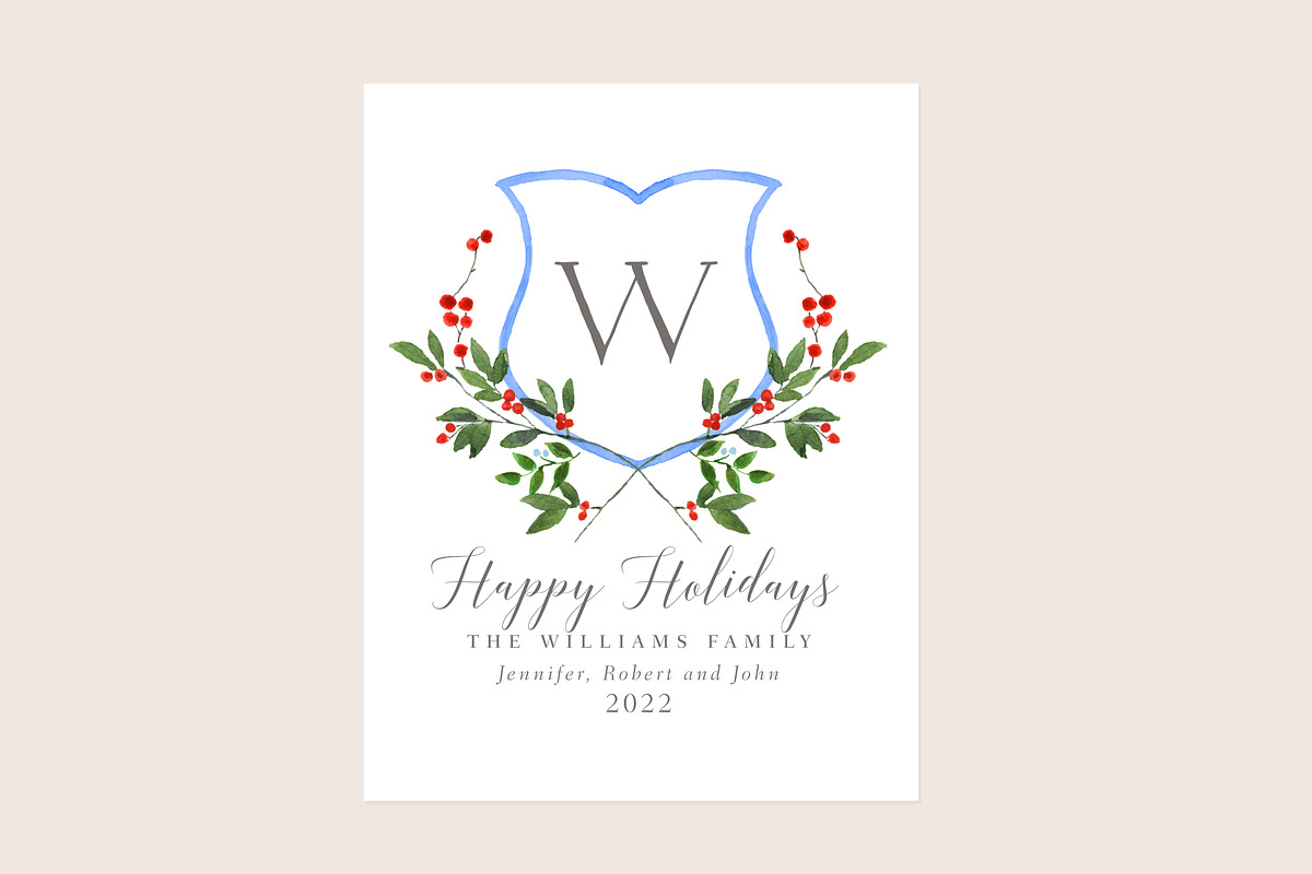A Royal Holiday Watercolor Clipart, a Decorative Illustration by RhianAwni (Photo 10 of 10)
