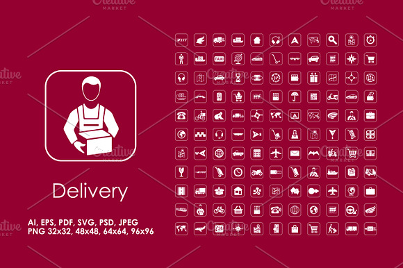 121 Delivery Icons