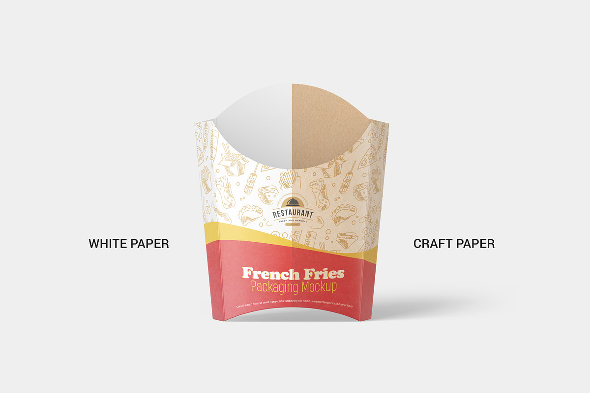French Fries Packaging Mockup, a Packaging Mockup by Seven Lights (Photo 13 of 19)