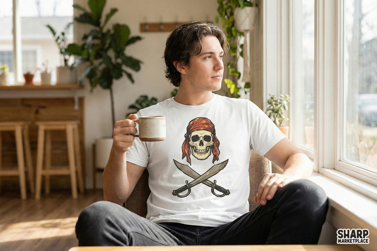 Pirate Skull With Red Bandana PNG, an Illustration by SharpMarketplace (Photo 4 of 4)