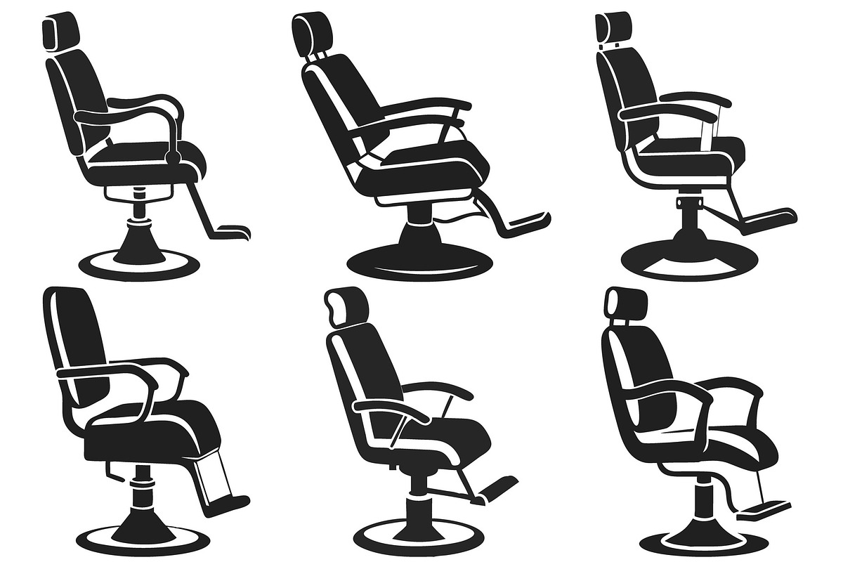barbershop chair illustrations, an Object Graphic by Billah Hub