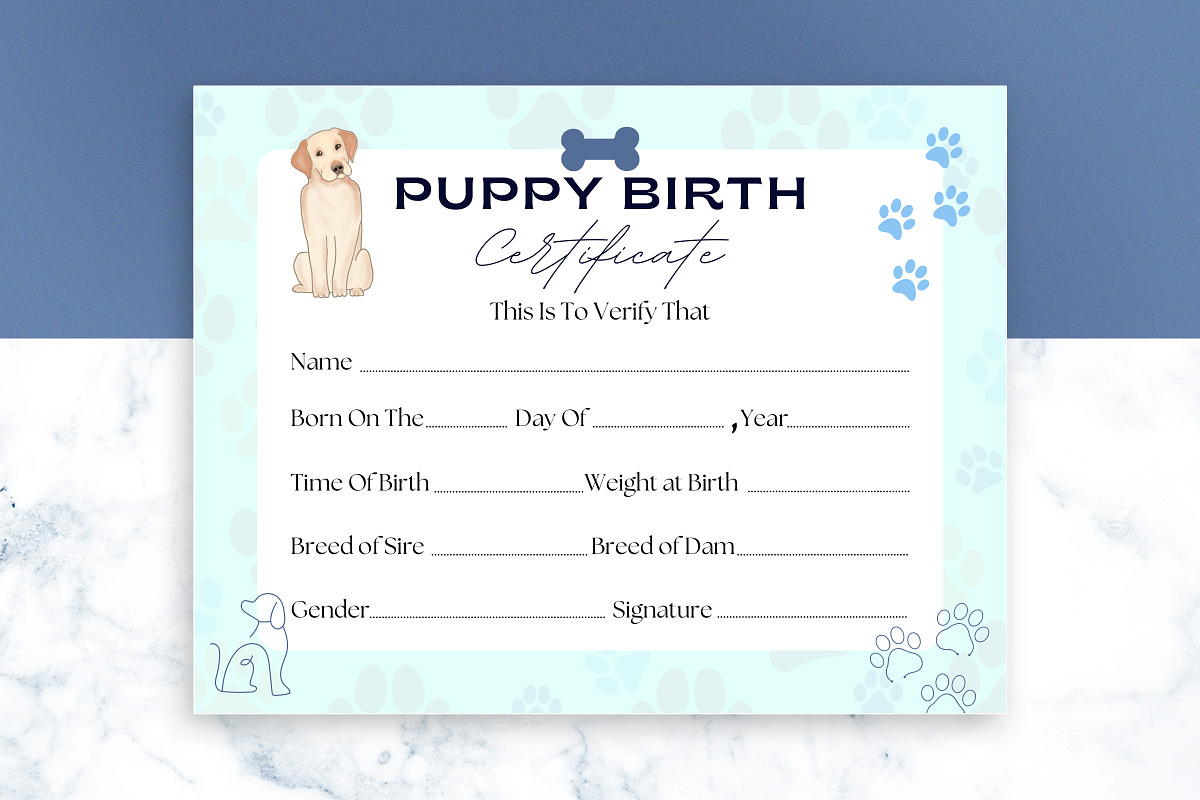 Puppy Birth Record Sheet, a Templates & Theme by Snapybiz (Photo 2 of 8)