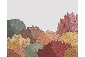 Doodle Autumn hand drawn forest, an Illustration by Toltemara