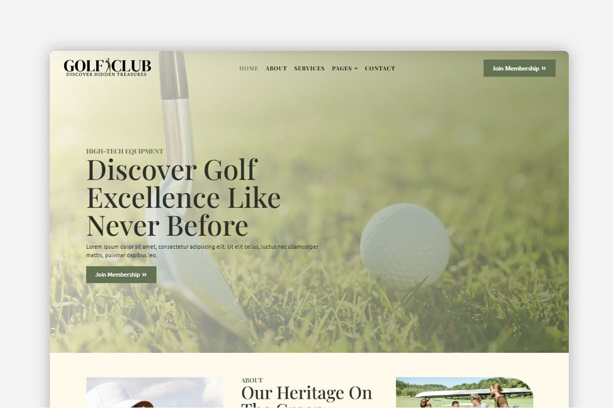 Golf Club WordPress Theme, a WordPress Template by Your Theme Shop (Photo 1 of 9)