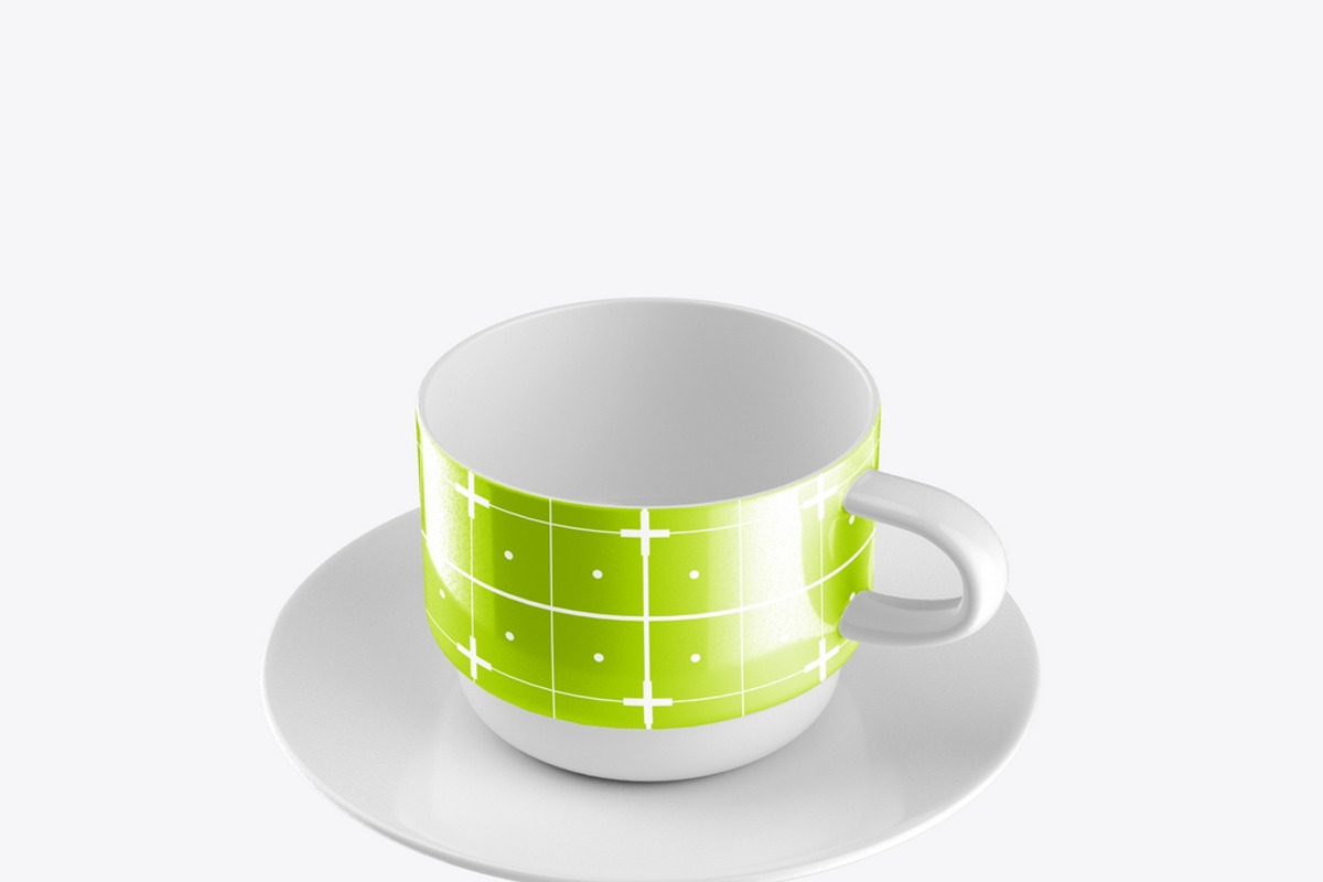 Ceramic Coffee Cup Mockup, an Advertising Mockup by OneVectorStock (Photo 4 of 10)
