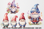 Gnome Watercolor Pastel Clipart, an Illustration by SindyPrintDesign (Thumbnail 2 of 3)