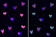 Watercolor hearts, a Texture Graphic by Natalia Flurno (Thumbnail 2 of 4)