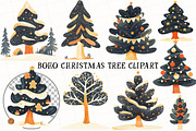 Boho Christmas Tree Clipart, an Illustration by OK Design (Thumbnail 2 of 6)