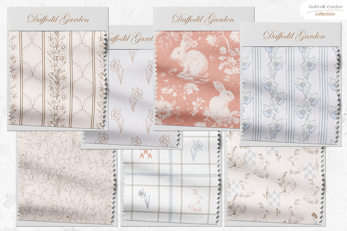 Daffodil Garden - Seamless Patterns, a Wallpaper Graphic by InaCorart (Photo 9 of 11)