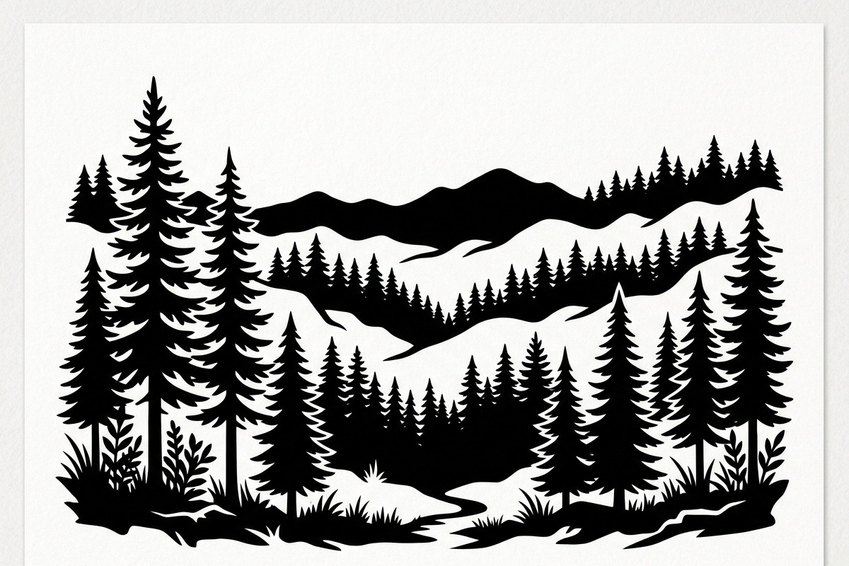 Majestic Pine Trees SVG, a Finance Illustration by Amazin_art (Photo 21 of 41)