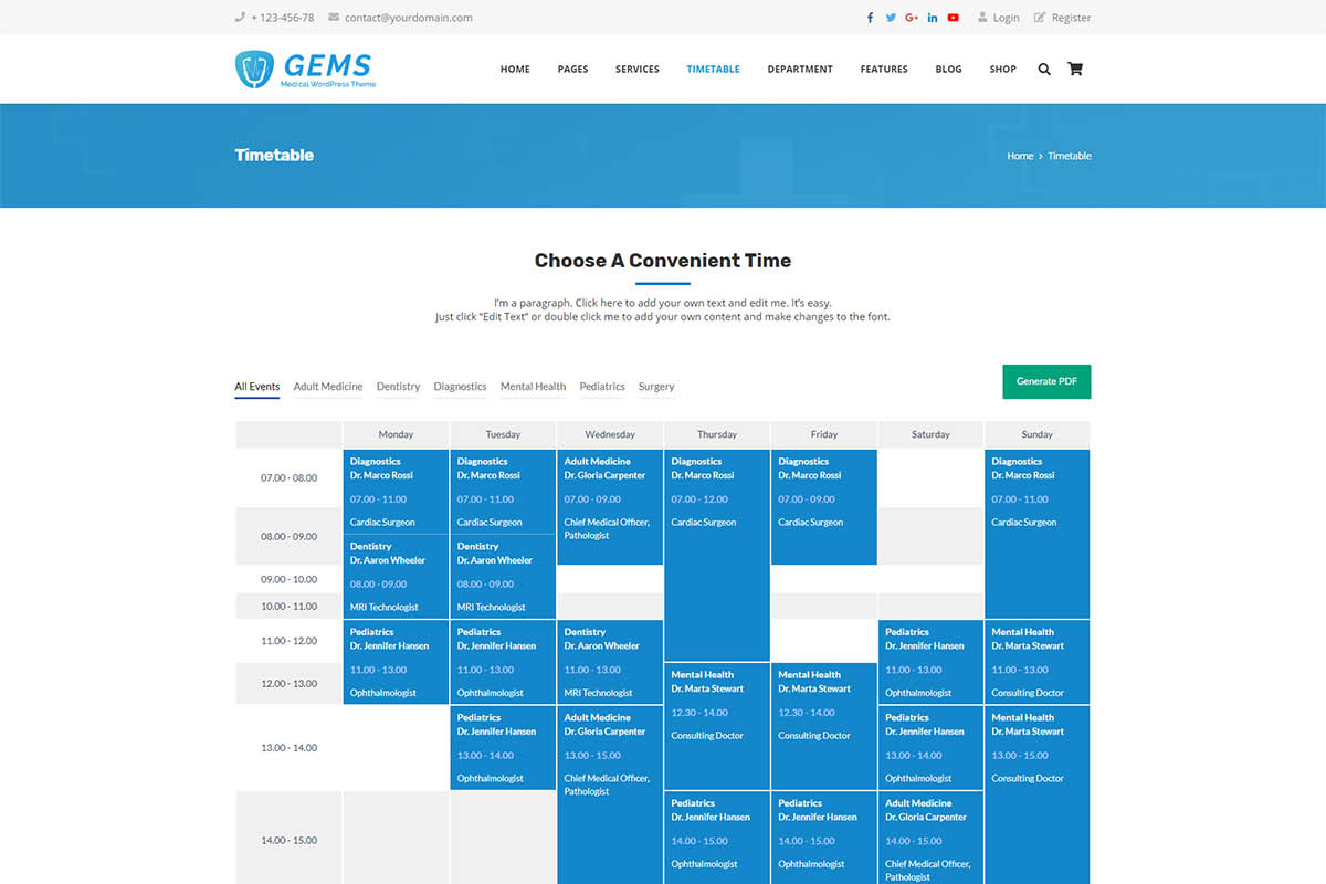 Gems - Medical & Business WordPress, a WordPress Template by Cherry Wordpress Theme (Photo 6 of 8)