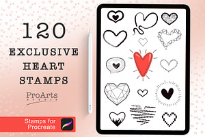 Exclusive Heart Procreate Stamps