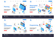 Isometric Landing Page Template, an Illustration by alexdndz (Thumbnail 26 of 29)